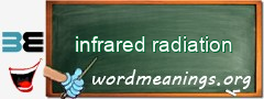 WordMeaning blackboard for infrared radiation